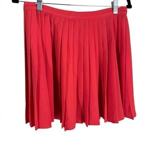 American Apparel bright coral pleated mini skirt tennis skirt Large